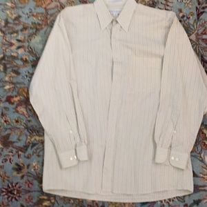 Dress shirt  - tan and grey  Perry Ellis